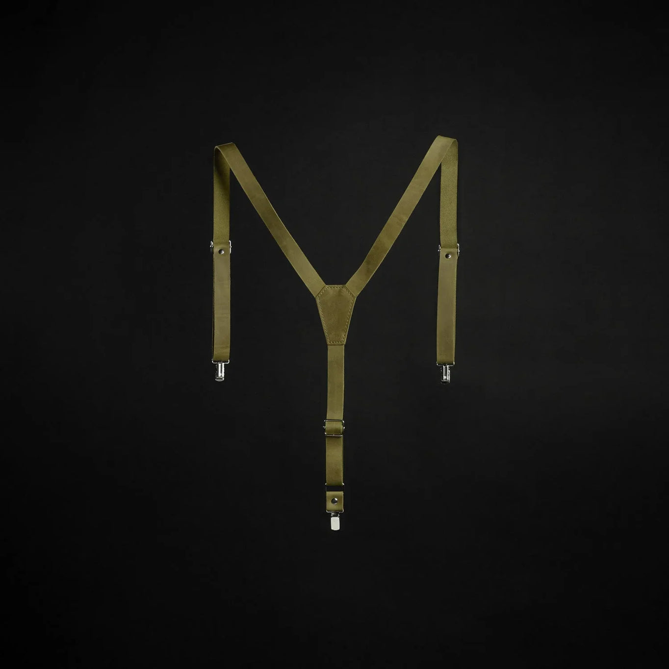 Y-Back Matte Leather Suspenders for Men – Rustic Style
