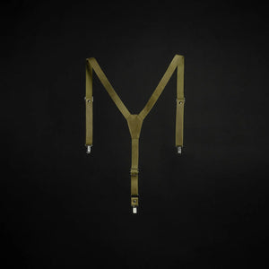 Y-Back Matte Leather Suspenders for Men – Rustic Style