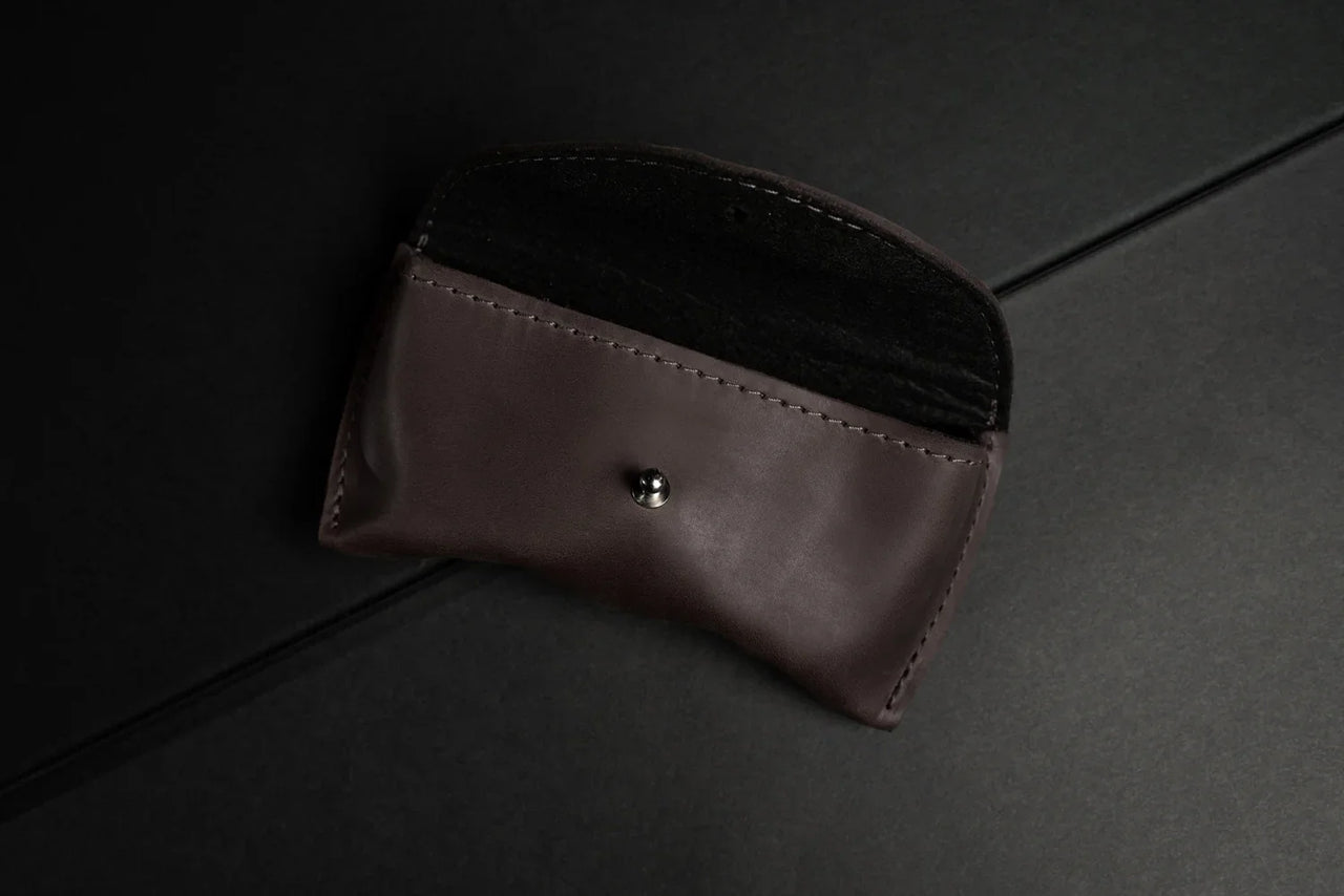 Handmade Waxed Matte Leather Case for Sunglasses