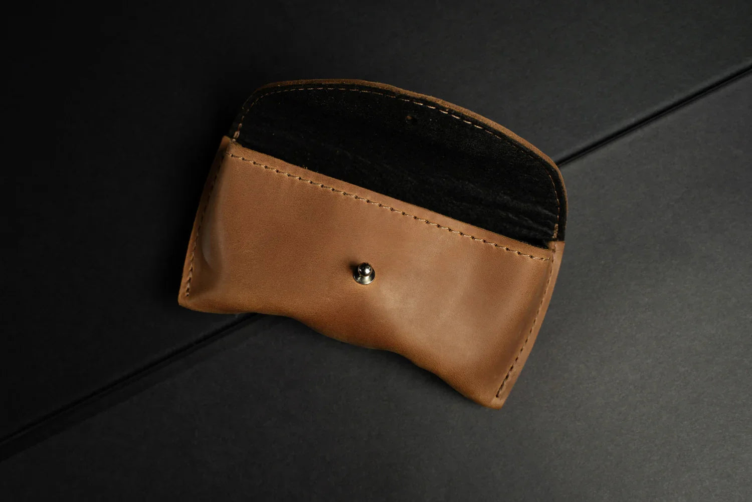 Handmade Waxed Matte Leather Case for Sunglasses