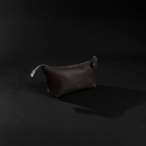 Leather Cosmetic Travel Bag – Matte Waxed Finish | Allure