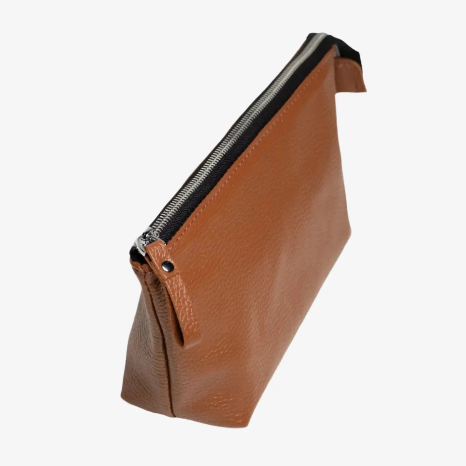 Grainy Leather Cosmetic Bag – Zippered Travel Pouch for Women | Allure