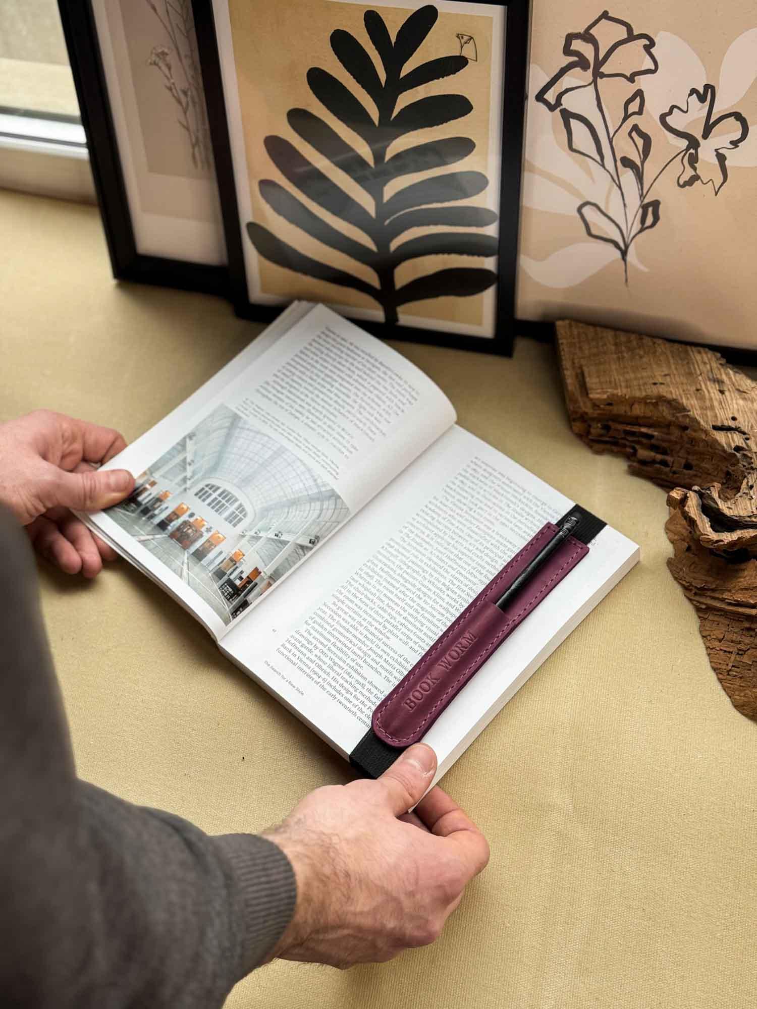 Bookmark with Elastic Strap & Pencil Holder | BookMate