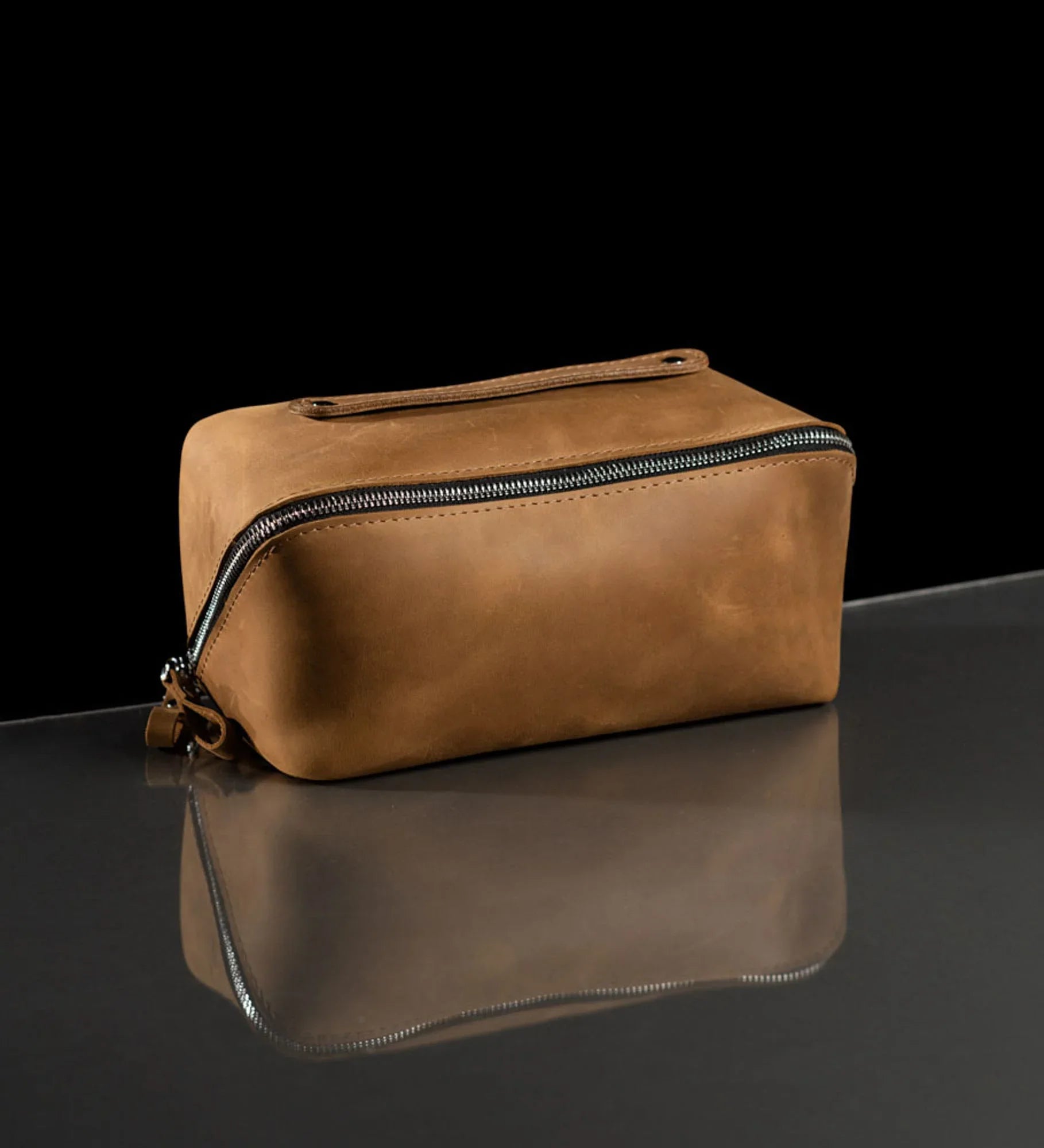 Matte Leather Cosmetic Bag – Travel Toiletry Organizer | BeautyBox