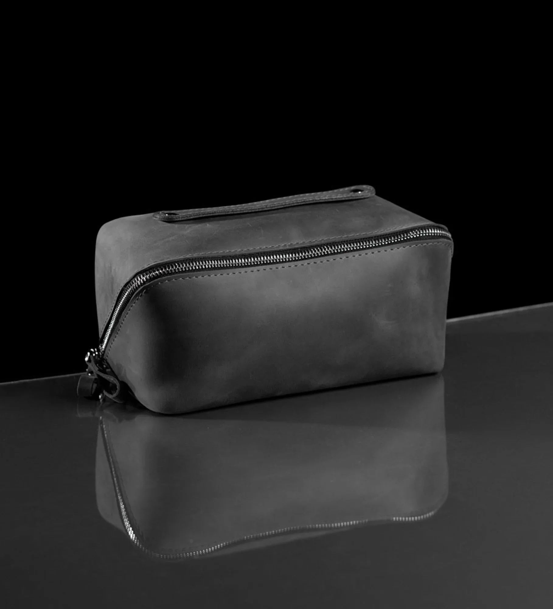 Matte Leather Cosmetic Bag – Travel Toiletry Organizer | BeautyBox