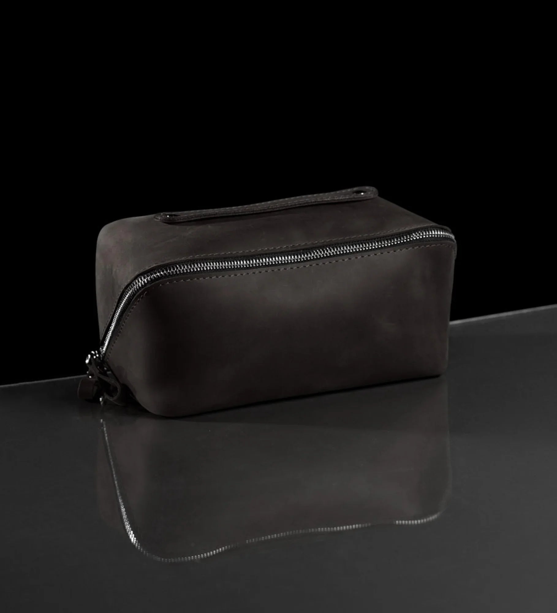 Matte Leather Cosmetic Bag – Travel Toiletry Organizer | BeautyBox