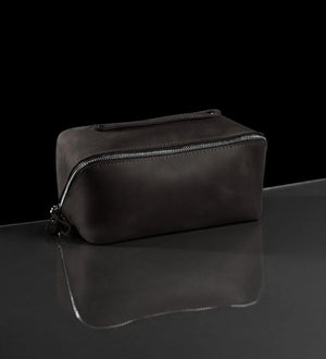 Matte Leather Cosmetic Bag – Travel Toiletry Organizer | BeautyBox