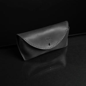 Handmade Waxed Matte Leather Case for Sunglasses