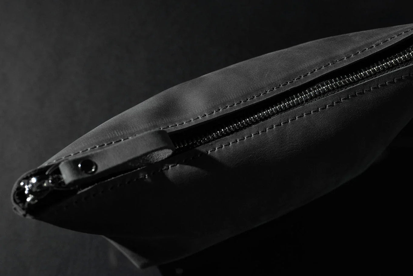Leather Cosmetic Travel Bag – Matte Waxed Finish | Allure