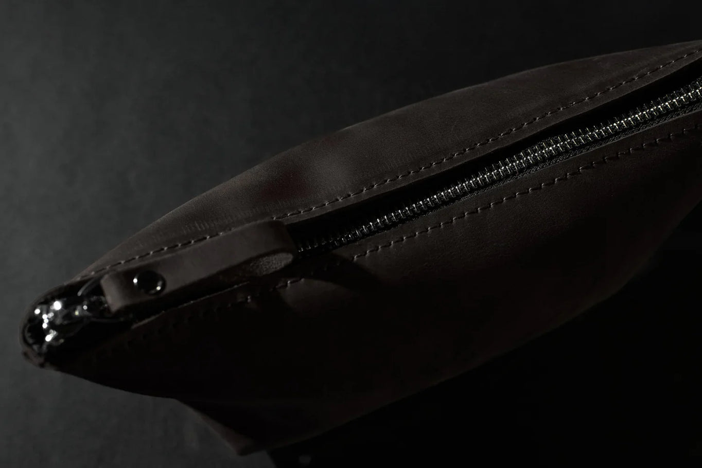 Leather Cosmetic Travel Bag – Matte Waxed Finish | Allure