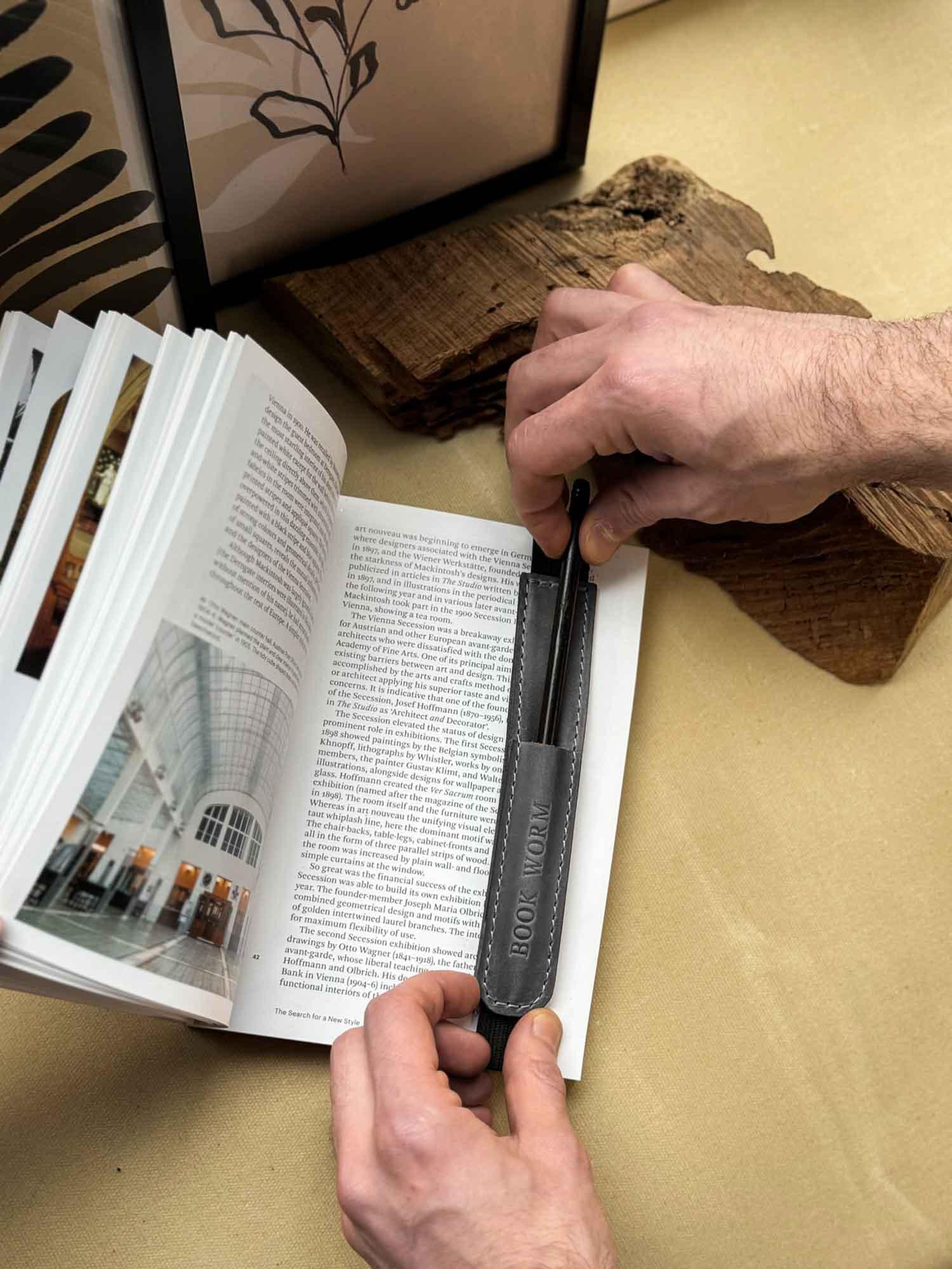 Bookmark with Elastic Strap & Pencil Holder | BookMate