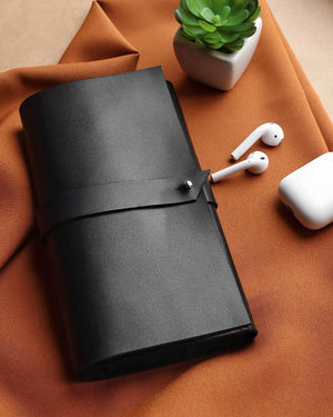 Smooth Leather Wallet for Women | Wrap Closure + Zip Pocket
