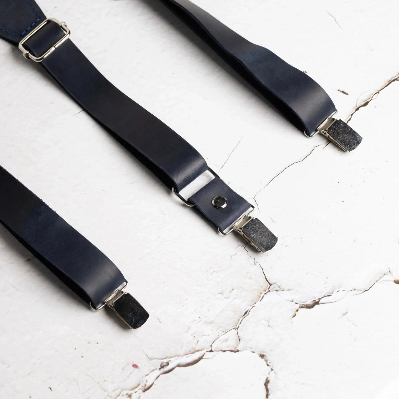 Y-Back Matte Leather Suspenders for Men – Rustic Style