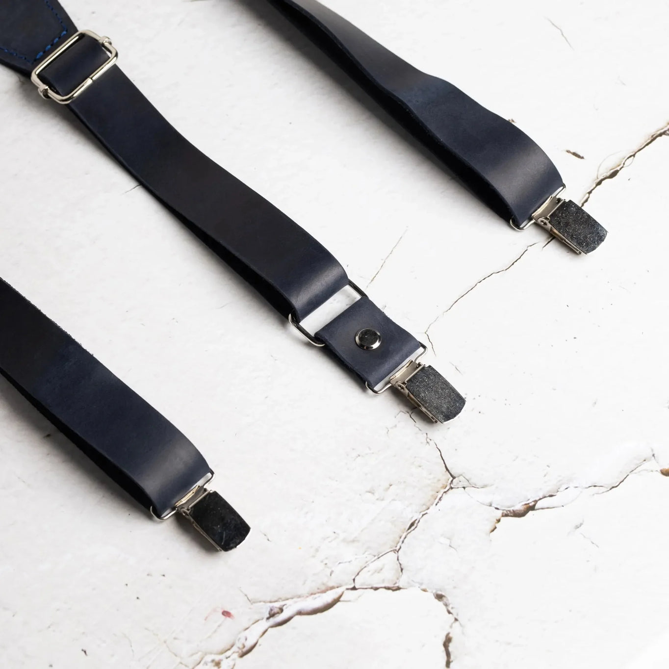 Y-Back Matte Leather Suspenders for Men – Rustic Style
