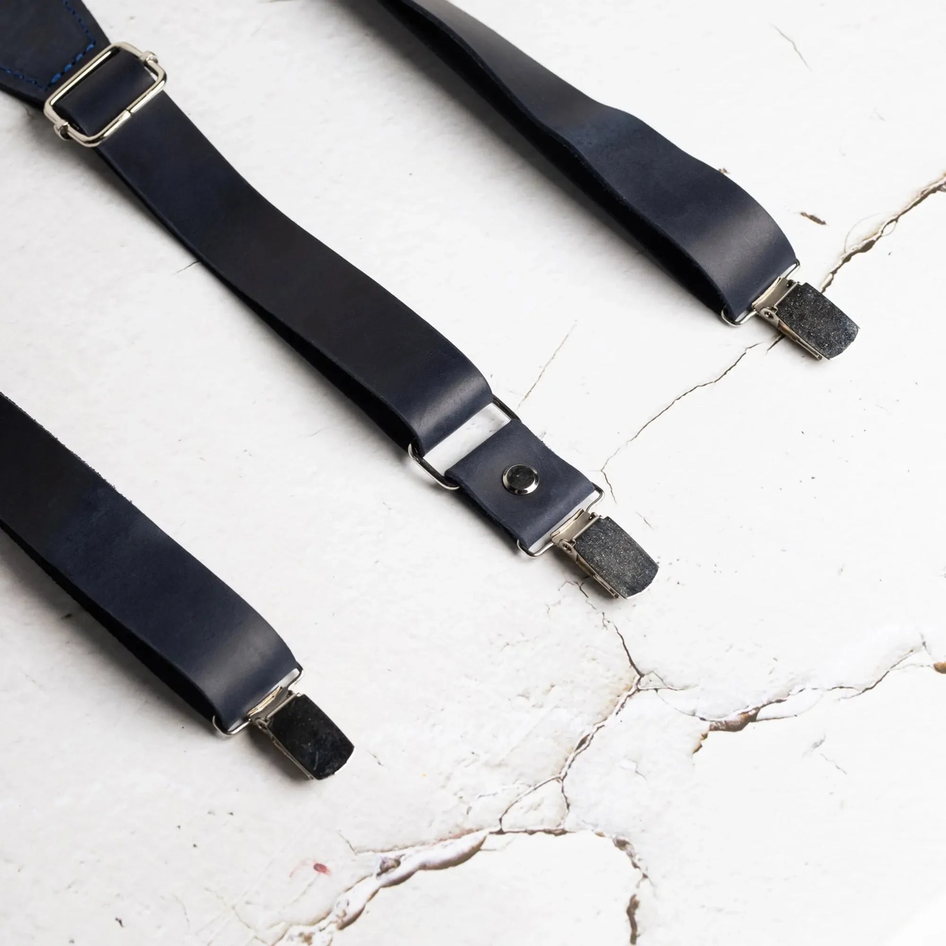 Y-Back Matte Leather Suspenders for Men – Rustic Style