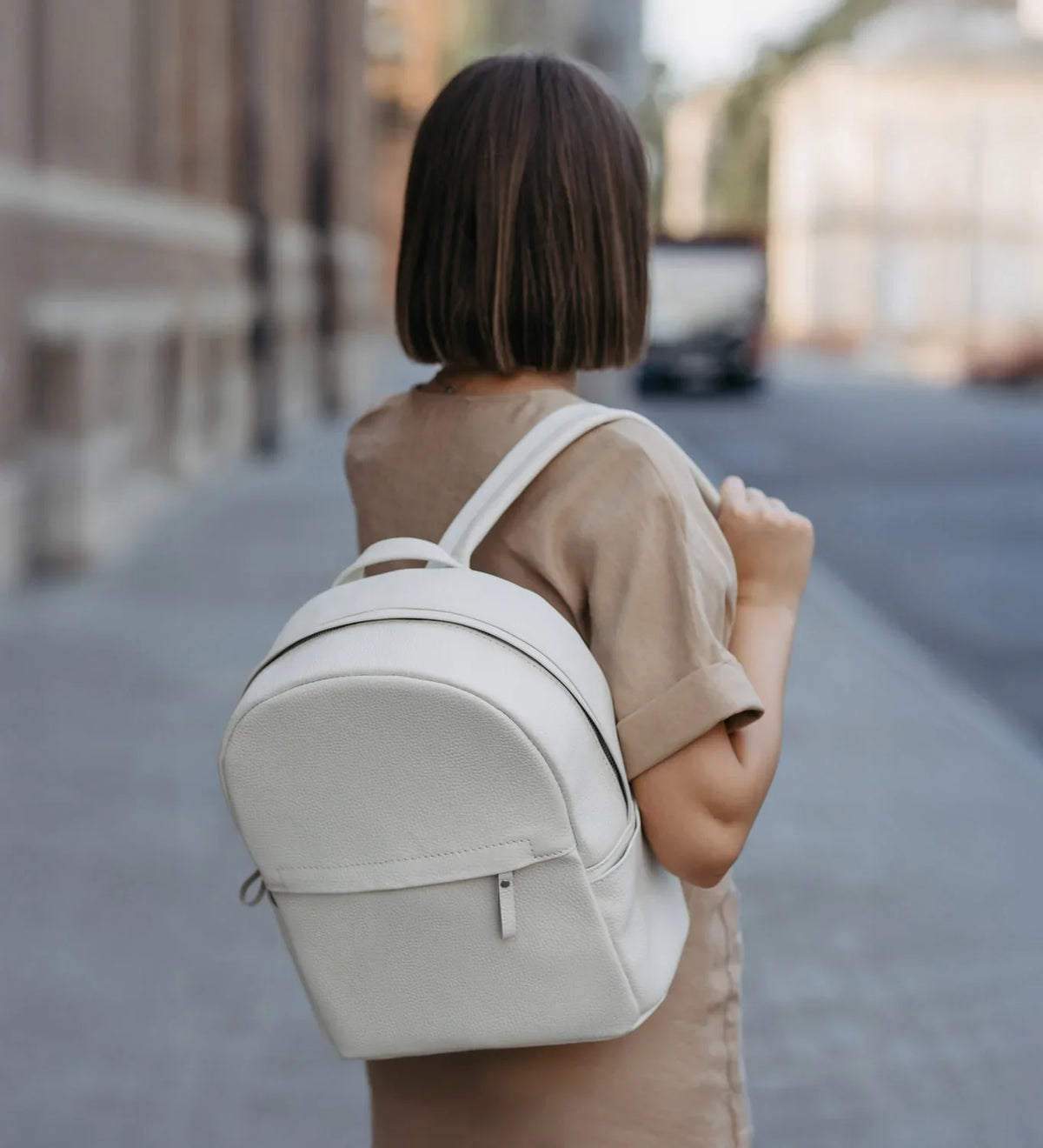 Zippered Leather Backpack for Women – Full Grain Craftsmanship