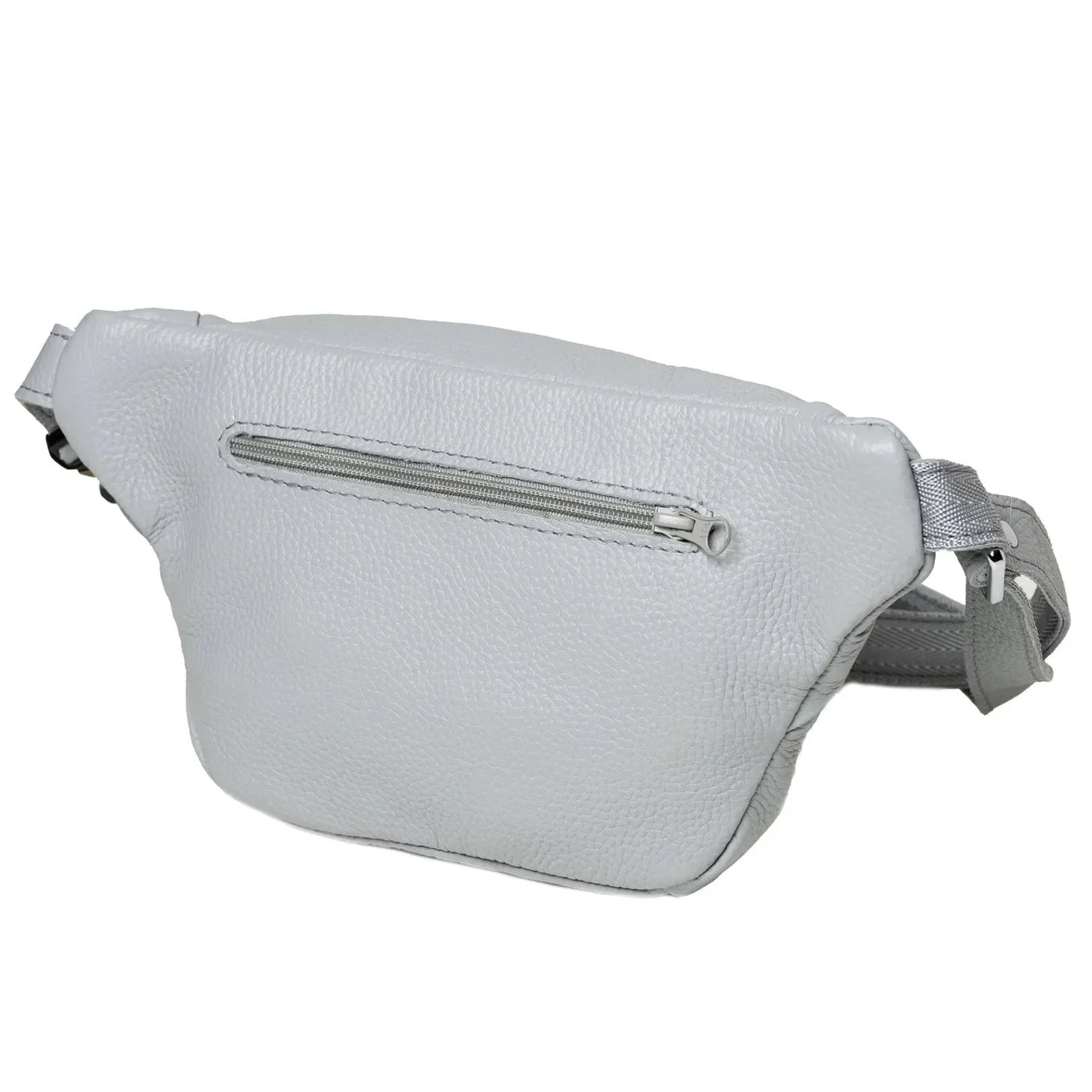 Grainy Leather Waist Bag with Zipper | B-Bag