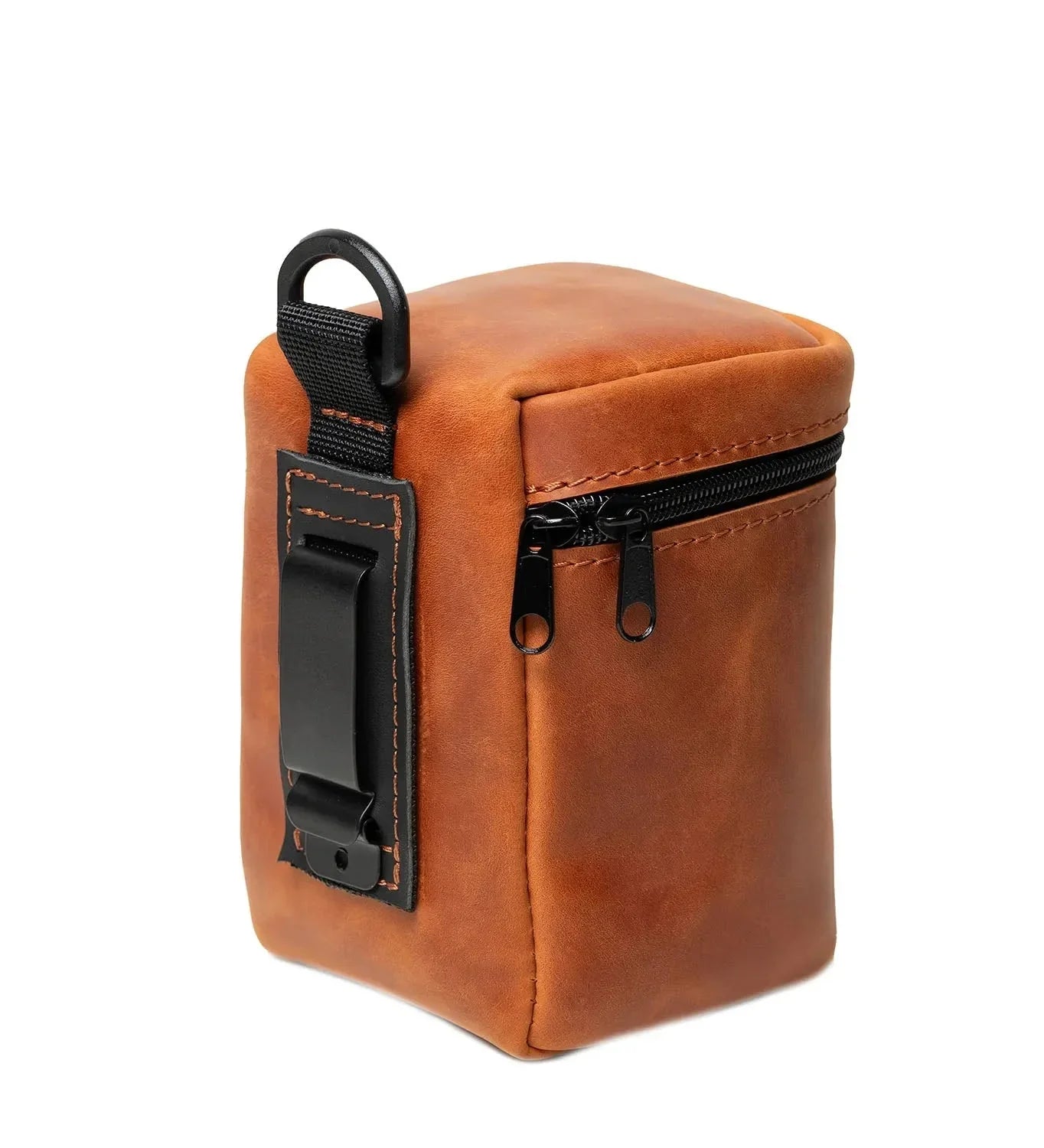 Waxed Matte Leather Camera Lens Pouch – 4 Size Options