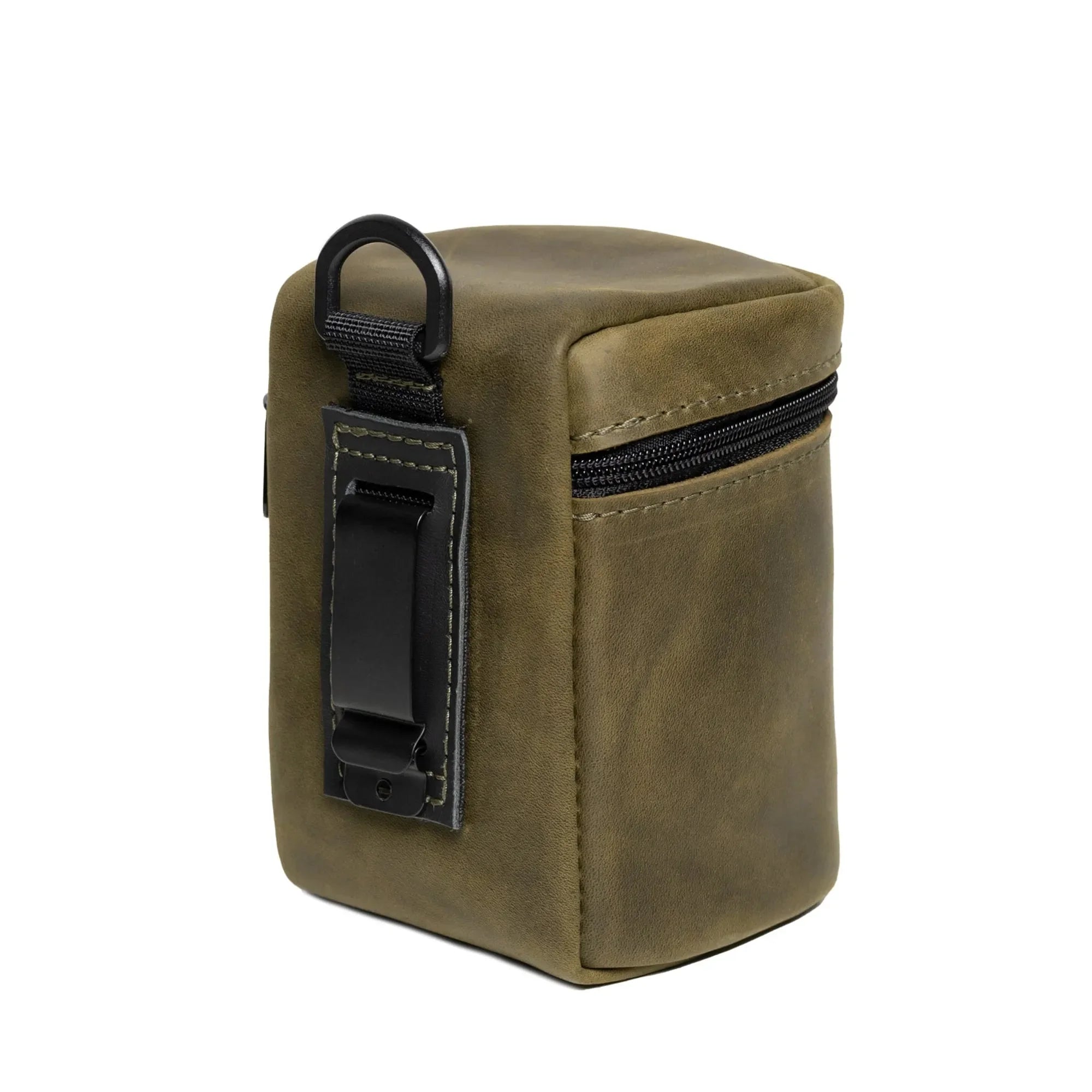 Waxed Matte Leather Camera Lens Pouch – 4 Size Options