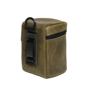 Waxed Matte Leather Camera Lens Pouch – 4 Size Options