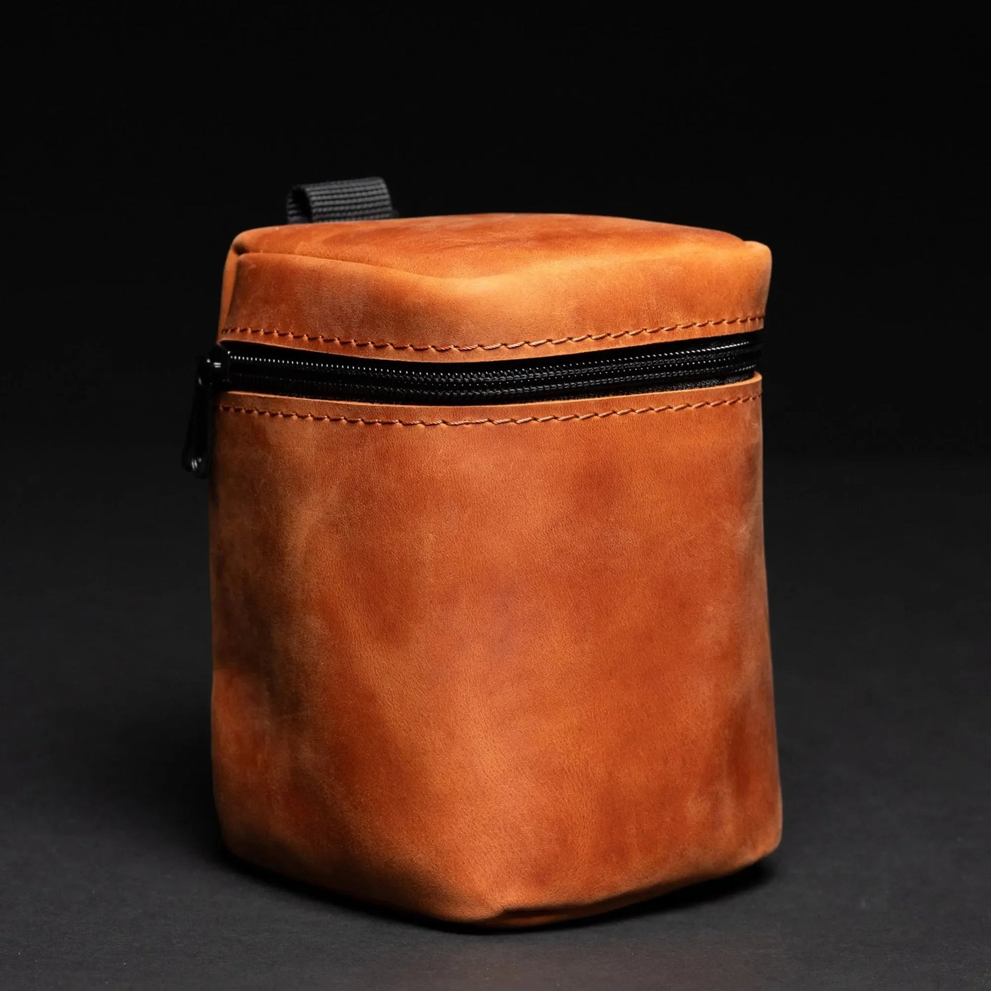 Waxed Matte Leather Camera Lens Pouch – 4 Size Options