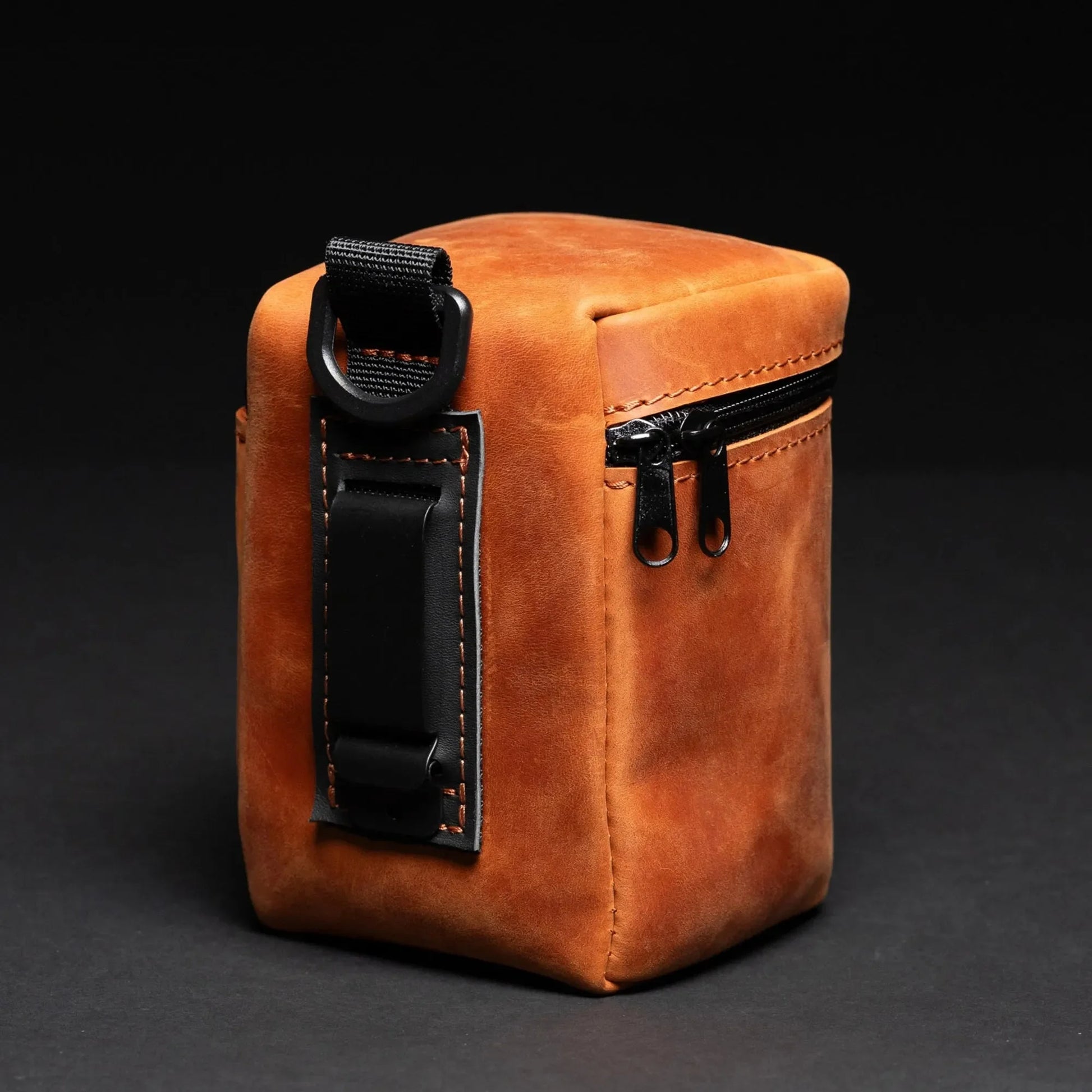 Waxed Matte Leather Camera Lens Pouch – 4 Size Options