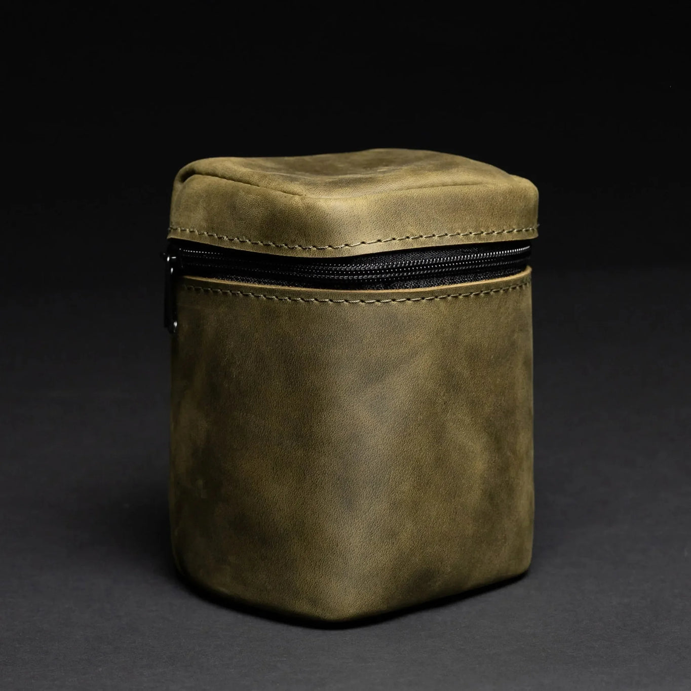 Waxed Matte Leather Camera Lens Pouch – 4 Size Options