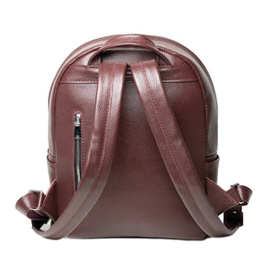Zippered Leather Backpack for Women – Full Grain Craftsmanship