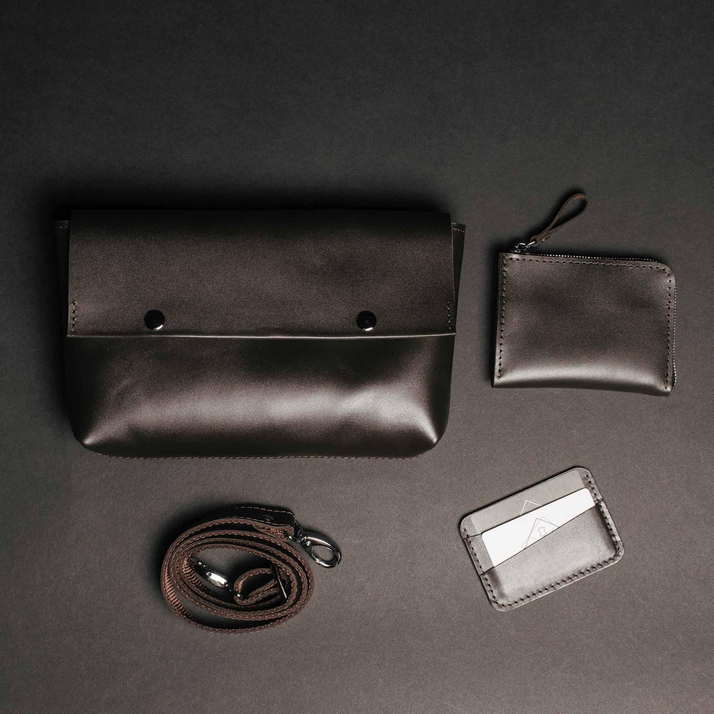 Everyday Set – Waist & Crossobdy Bag, Zipper Wallet + Bonus Cardholder