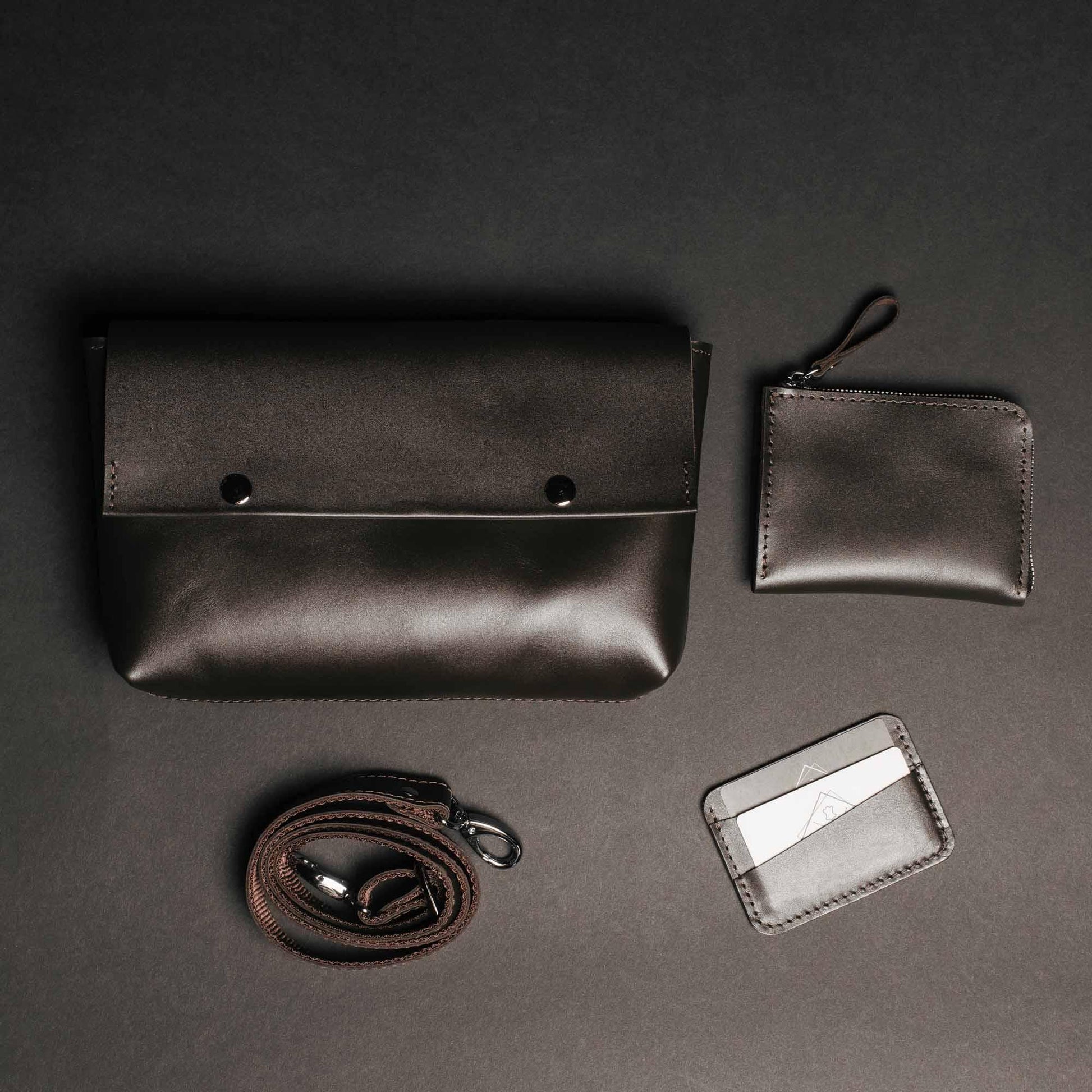 Everyday Set – Waist & Crossobdy Bag, Zipper Wallet + Bonus Cardholder