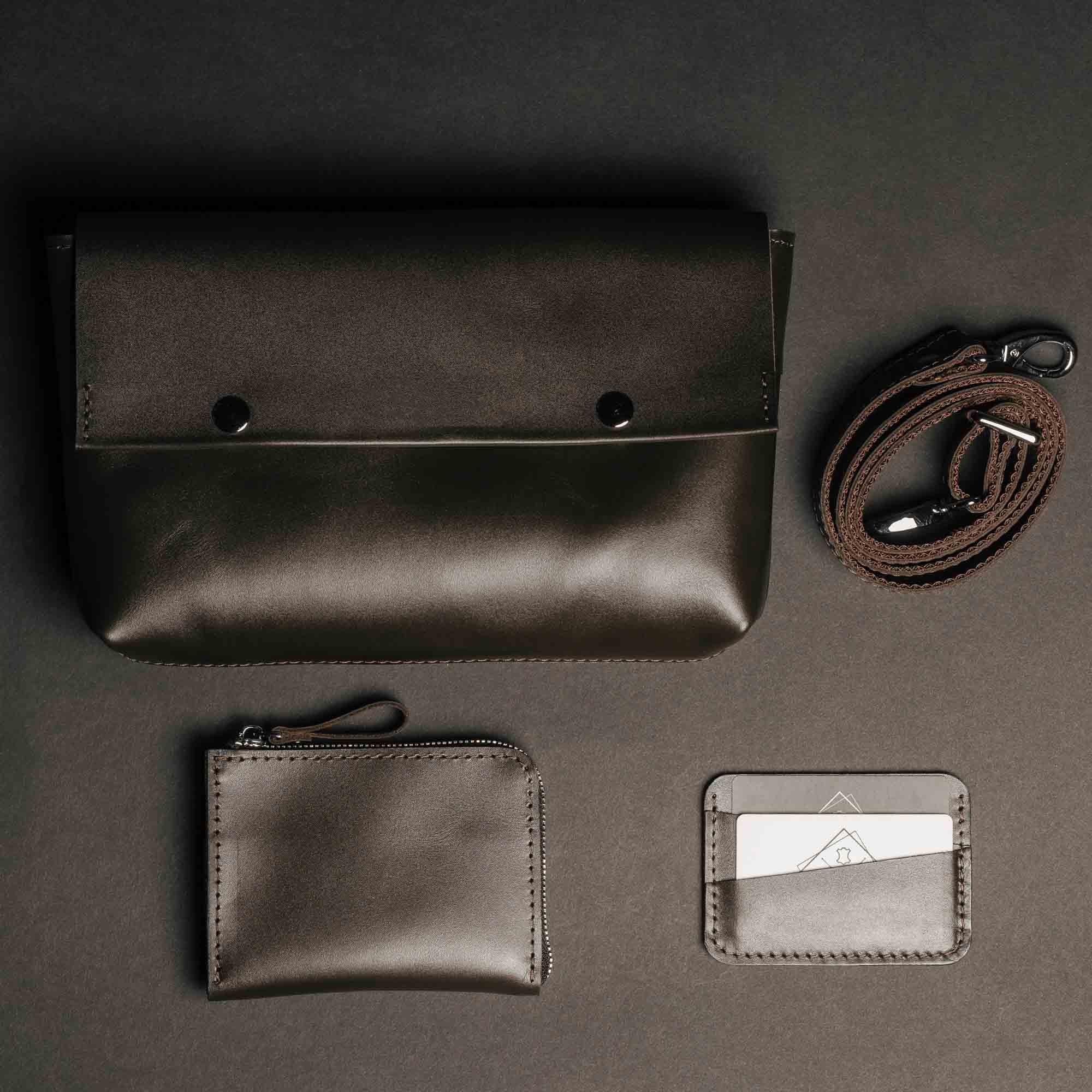 Everyday Set – Waist & Crossobdy Bag, Zipper Wallet + Bonus Cardholder