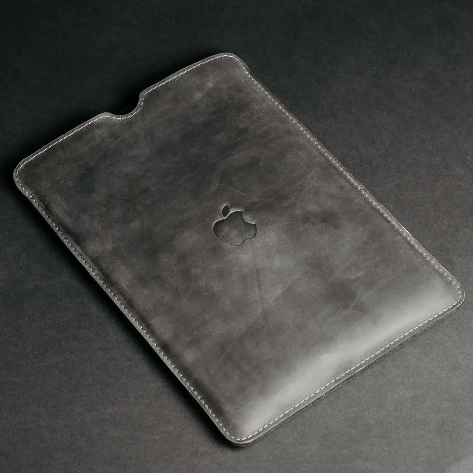 Waxed Matte Leather MacBook Case – Open Edge for Charging | Flatcase
