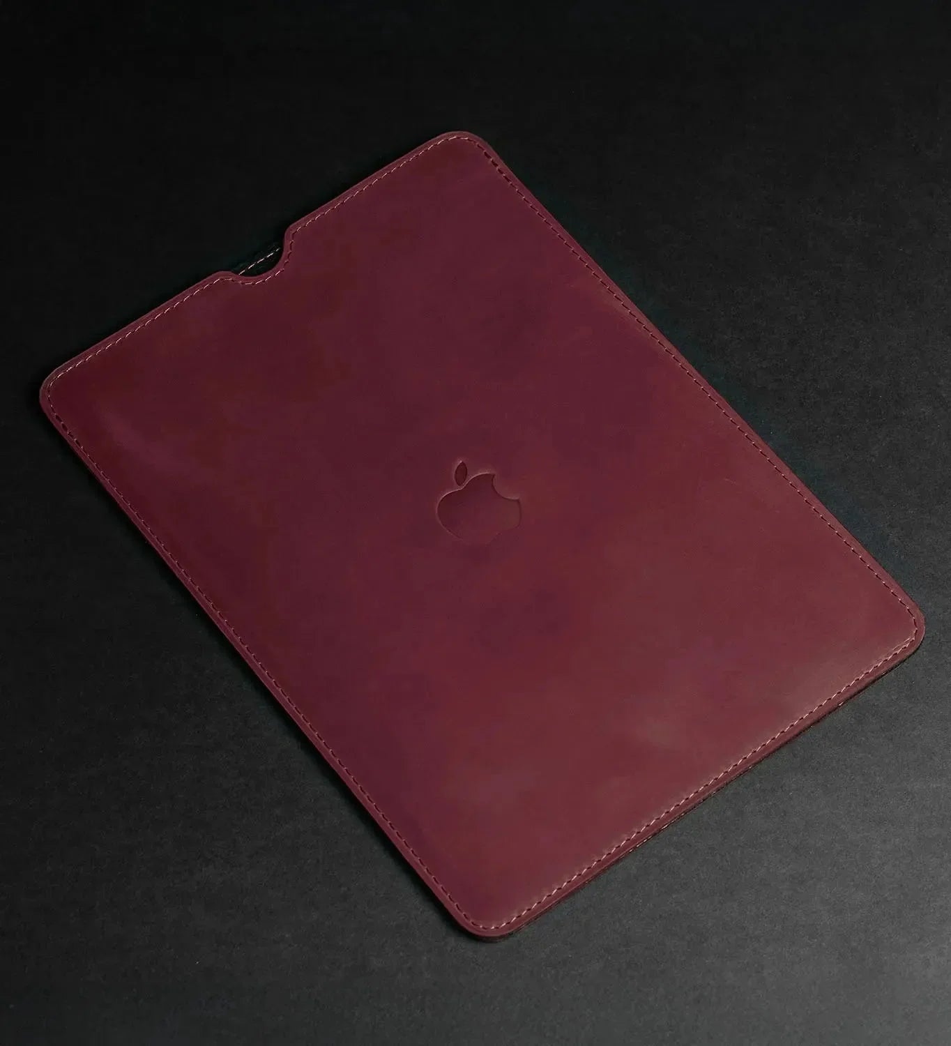 Waxed Matte Leather MacBook Case – Open Edge for Charging | Flatcase