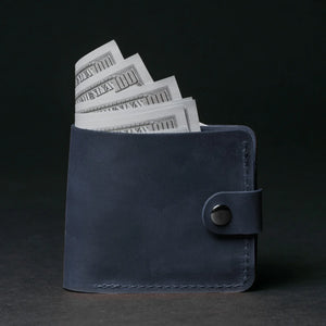 Leather Bi-fold Wallet with Coin Pouch
