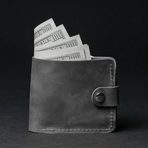 Leather Bi-fold Wallet with Coin Pouch