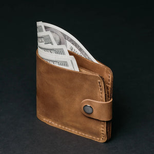 Leather Bi-fold Wallet with Coin Pouch