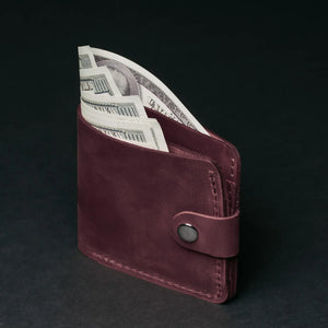 Leather Bi-fold Wallet with Coin Pouch