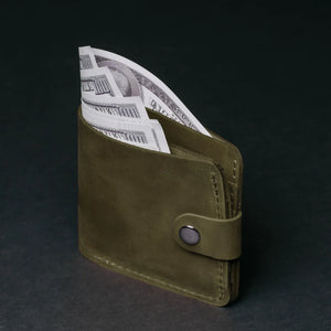 Leather Bi-fold Wallet with Coin Pouch
