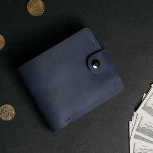Leather Bi-fold Wallet with Coin Pouch