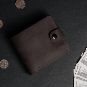 Leather Bi-fold Wallet with Coin Pouch