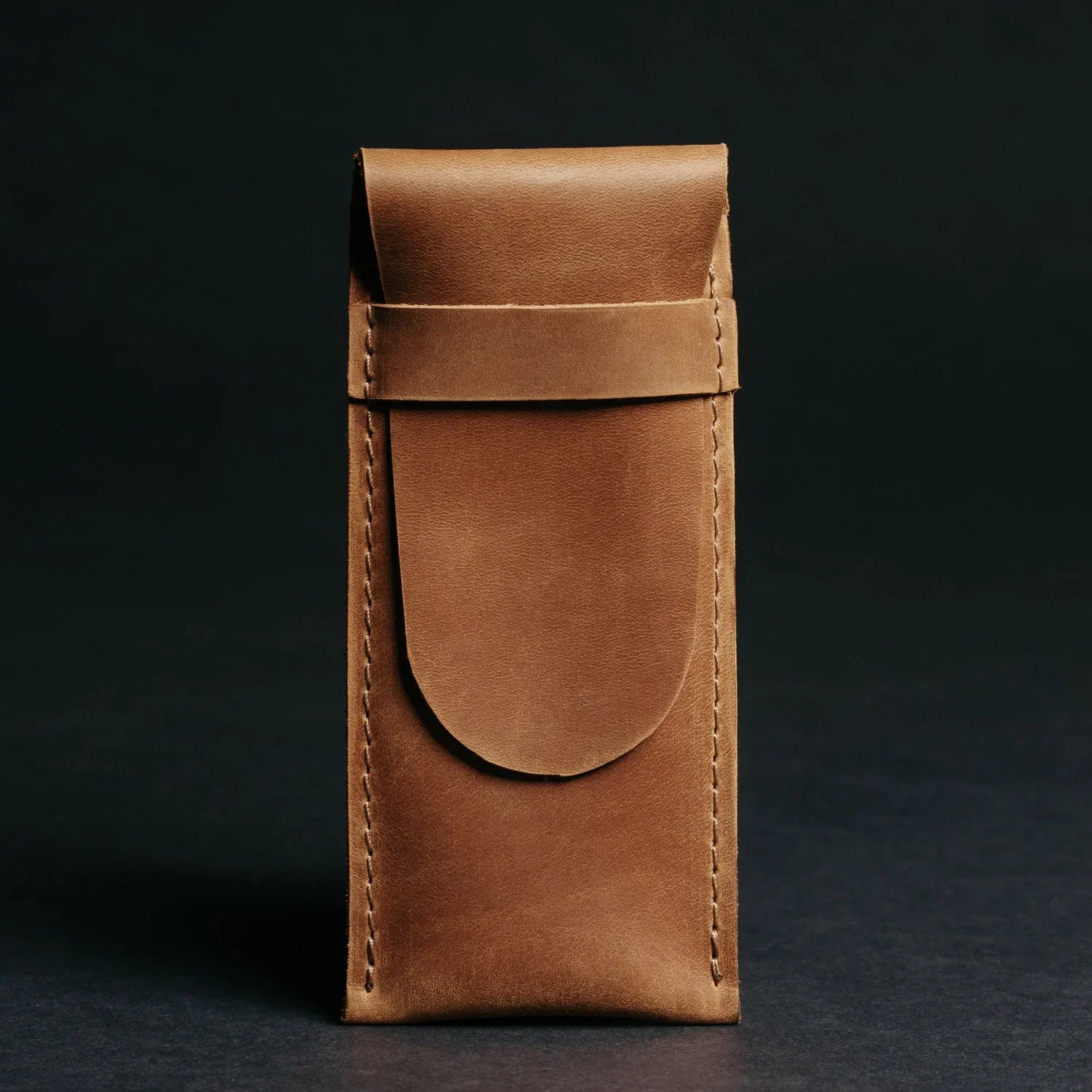 Vintage Leather Pen & Pencil Pouch - Case for Pens