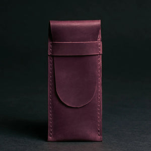 Vintage Leather Pen & Pencil Pouch - Case for Pens