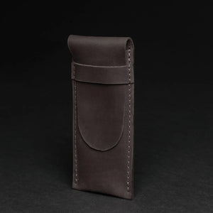 Vintage Leather Pen & Pencil Pouch - Case for Pens
