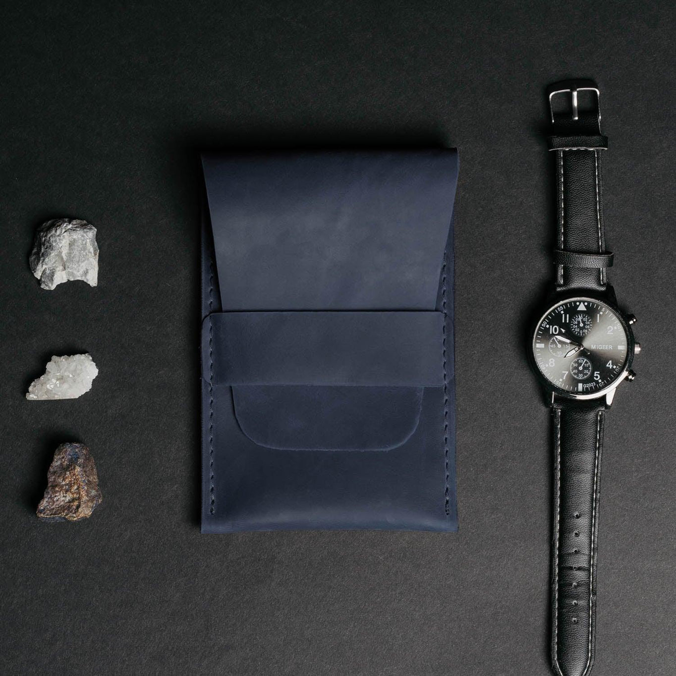 Leather Watch Travel Pouch – Distressed Finish | Sentinel