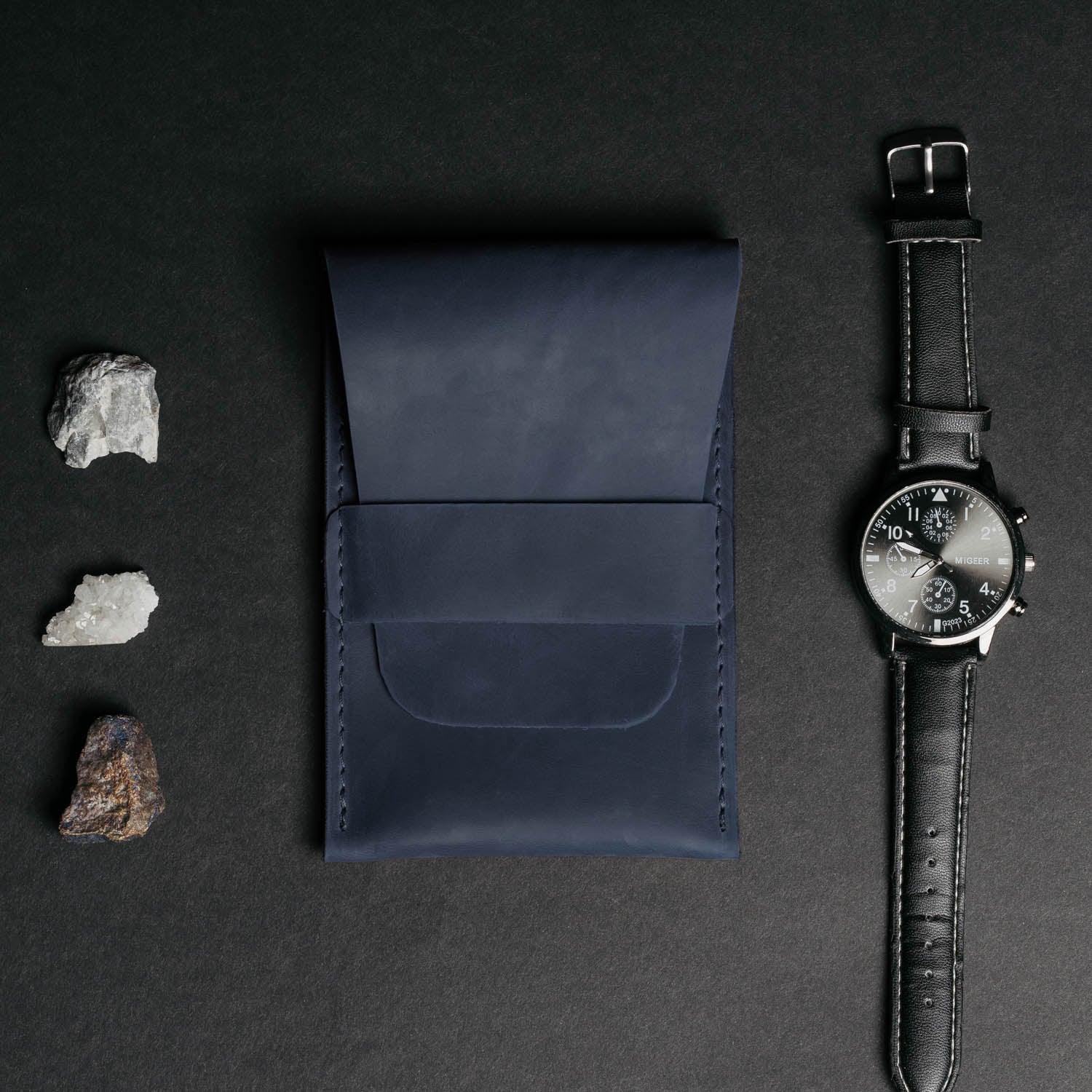 Leather Watch Travel Pouch – Distressed Finish | Sentinel