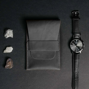 Leather Watch Travel Pouch – Distressed Finish | Sentinel