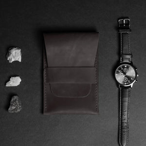 Leather Watch Travel Pouch – Distressed Finish | Sentinel