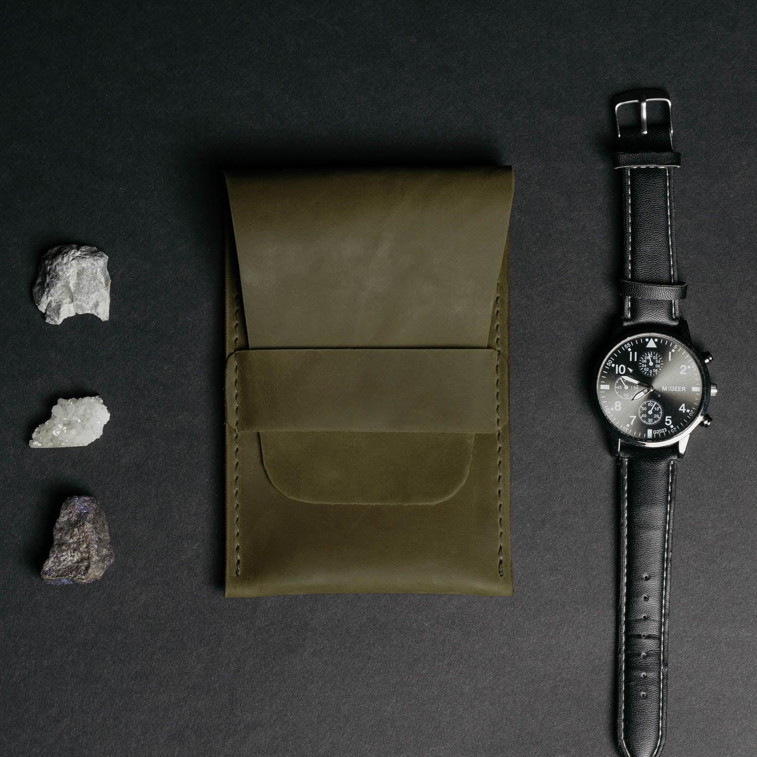 Leather Watch Travel Pouch – Distressed Finish | Sentinel