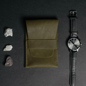 Leather Watch Travel Pouch – Distressed Finish | Sentinel
