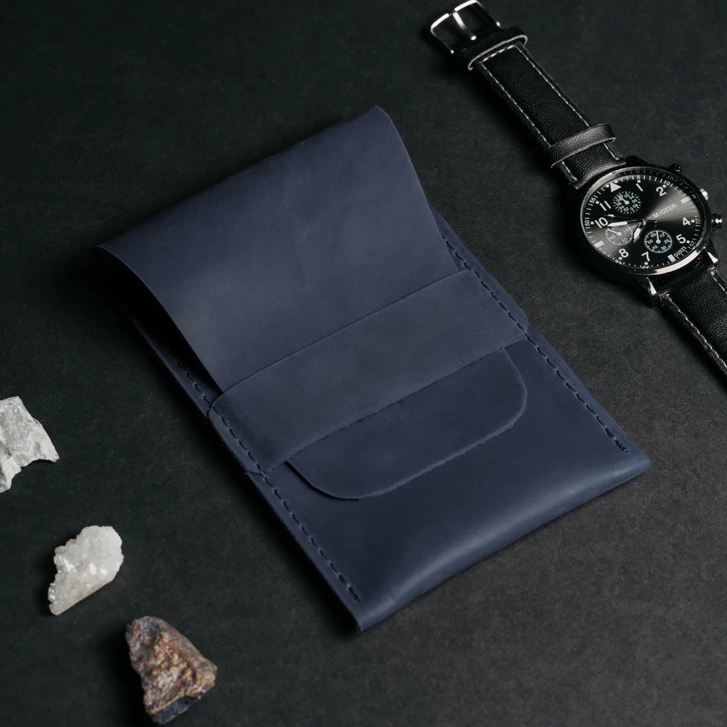 Leather Watch Travel Pouch – Distressed Finish | Sentinel